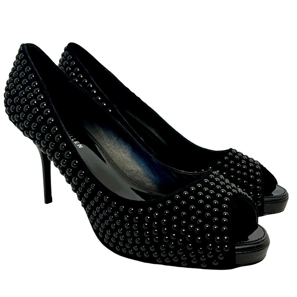 Karen Millen Black Studded Heels Size 7.5
